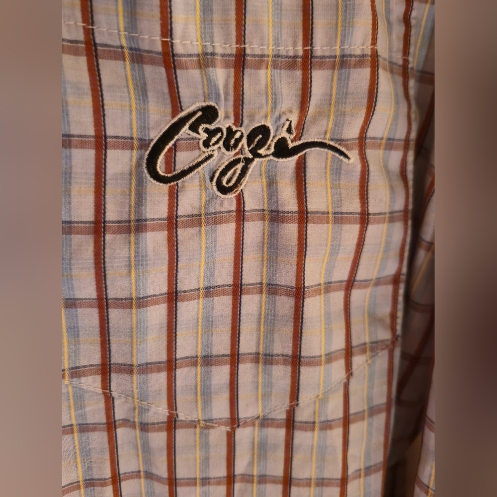COOGI Button Down Men's Shirt - Multicolor Checkered - Size 3XL (Read Please)